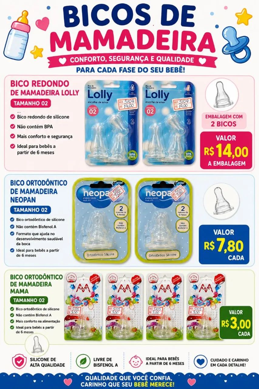 Mamadeiras,chupetas e bico de mamadeiras  - Foto 3
