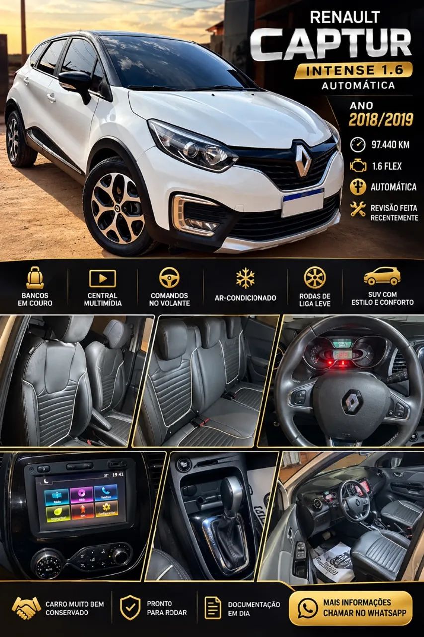 Renault Captur CAPTUR Intense 1.6 16V Flex 5p Aut. 2019