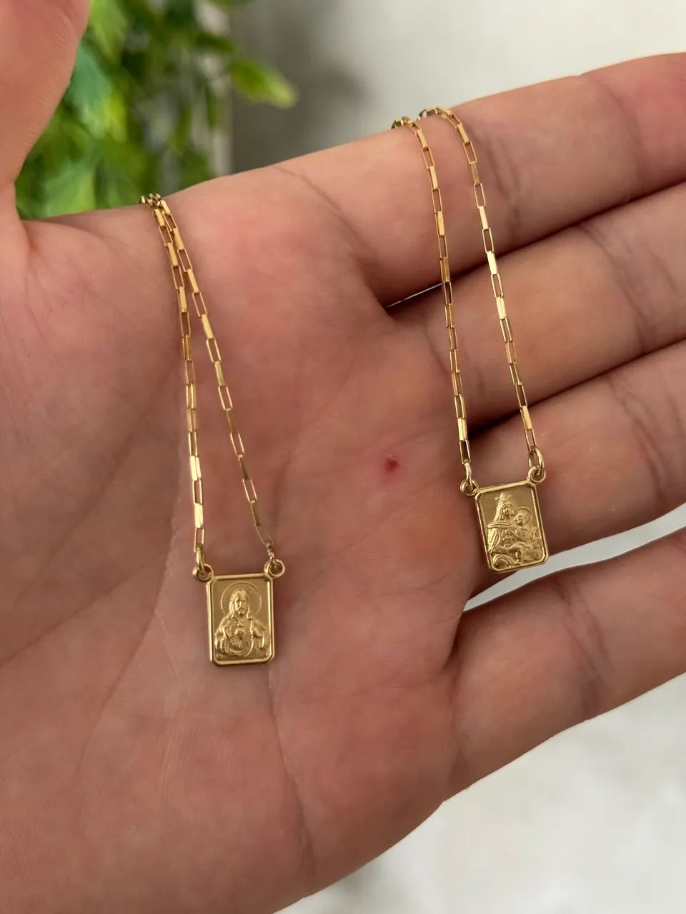 Escapulário ouro 18k novo 