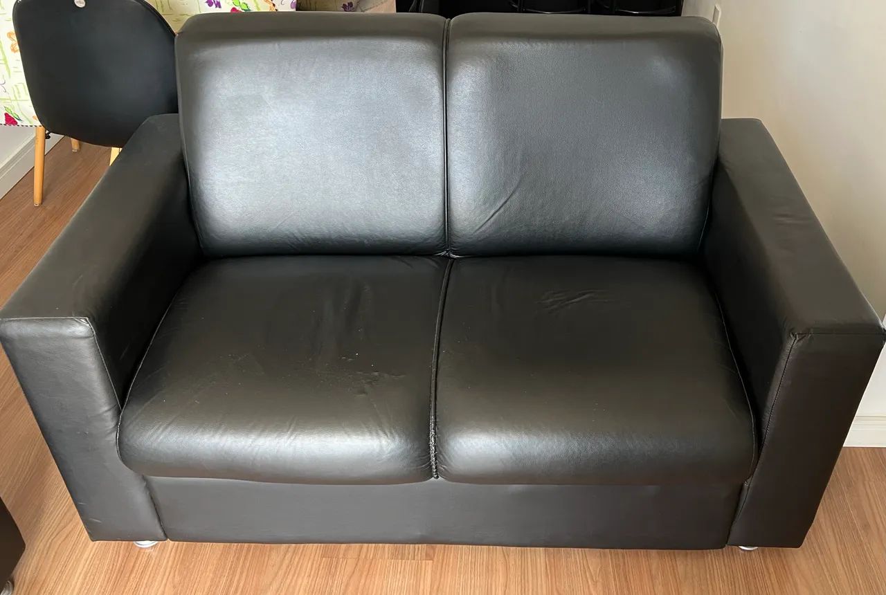 Conjunto de Sofás Corino Preto - Foto 3