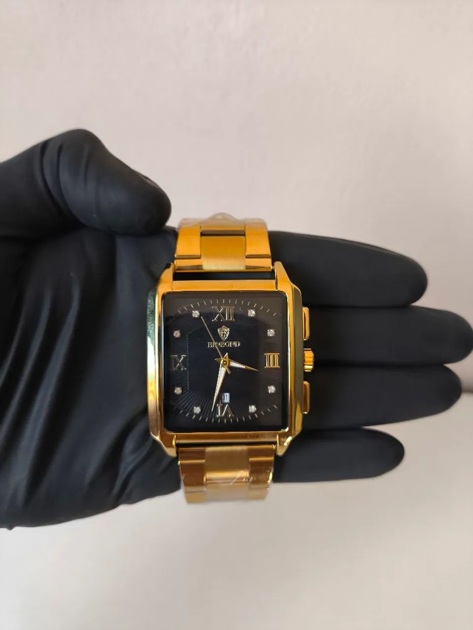 Relógio Masculino BINBOND Dourado - Foto 2