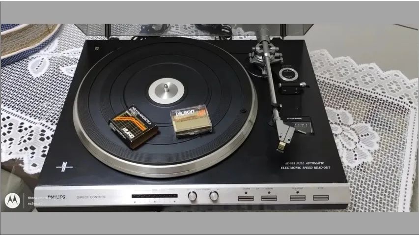 Toca Discos Philips Af829 Capsula Original Agulha Nova Vídeo