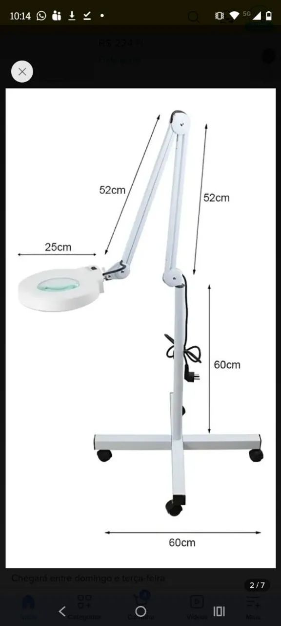 Lupa articulada e Luz Auxiliar 