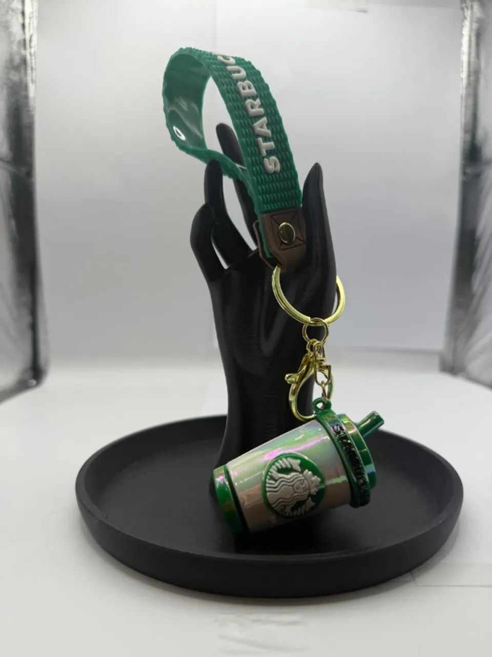 Chaveiro Starbucks copo verde com alca