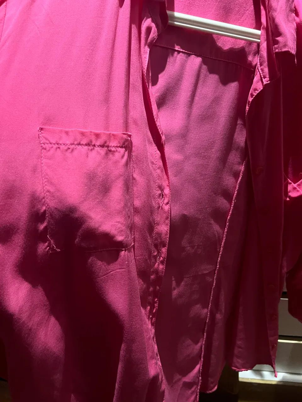 Camisa rosa em viscose