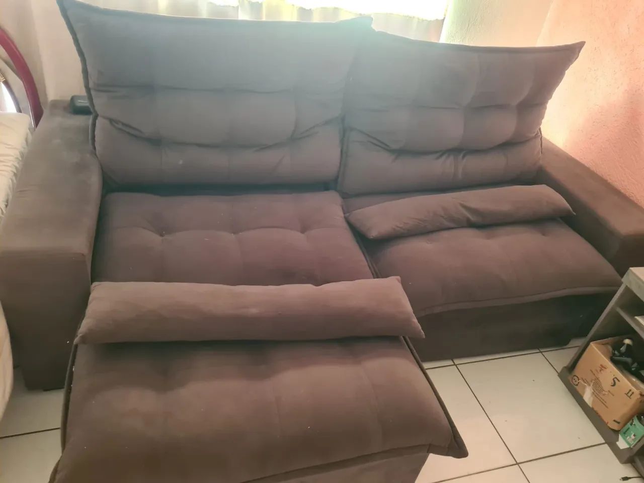 Sofá retrátil com rack não entrega  - Foto 4