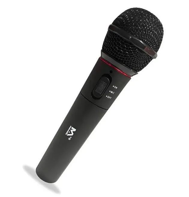 Microfone C/ Fio Profissional Karaokê Preto 