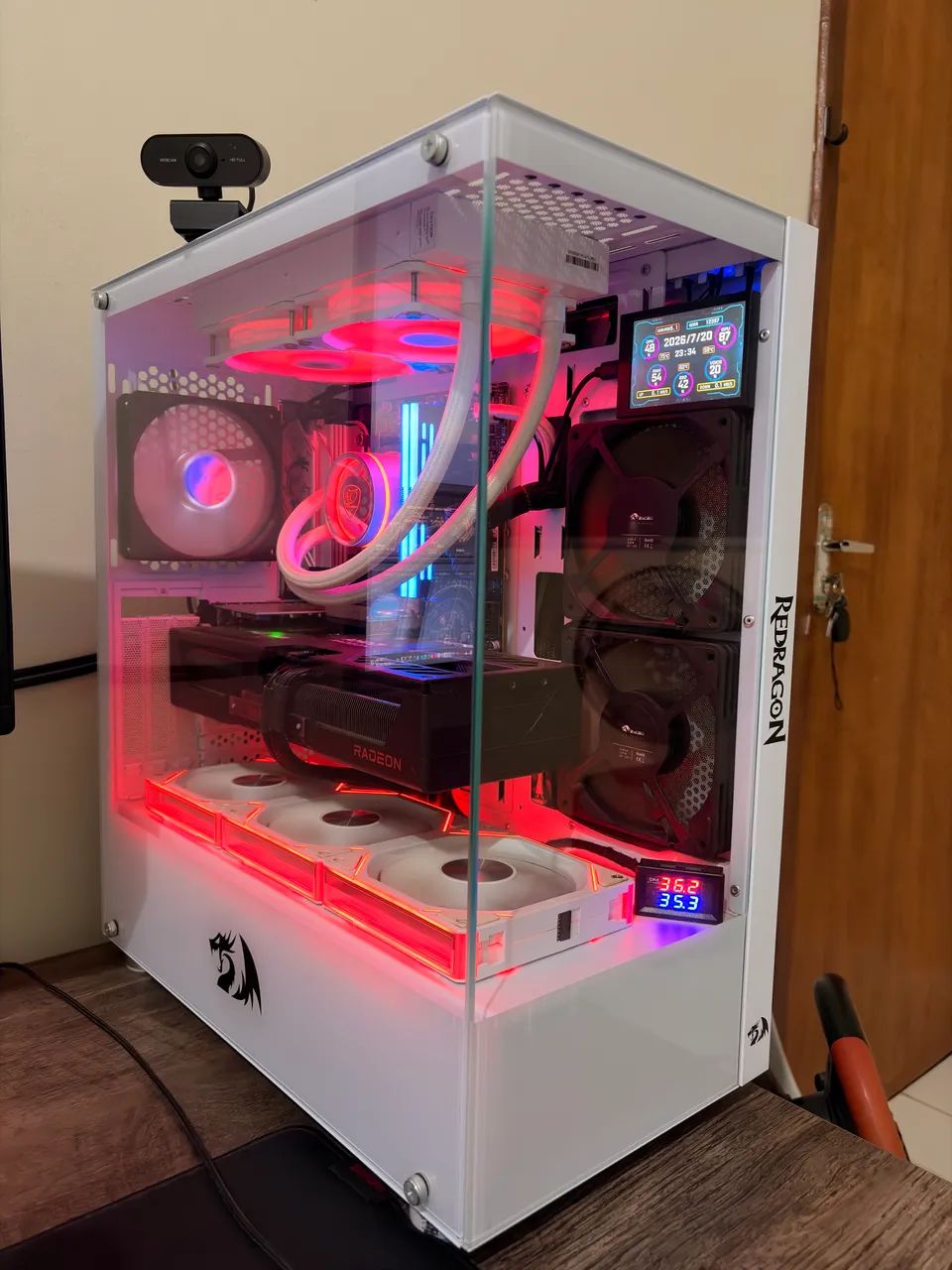 Gabinete Gamer Redragon Reflect Branco