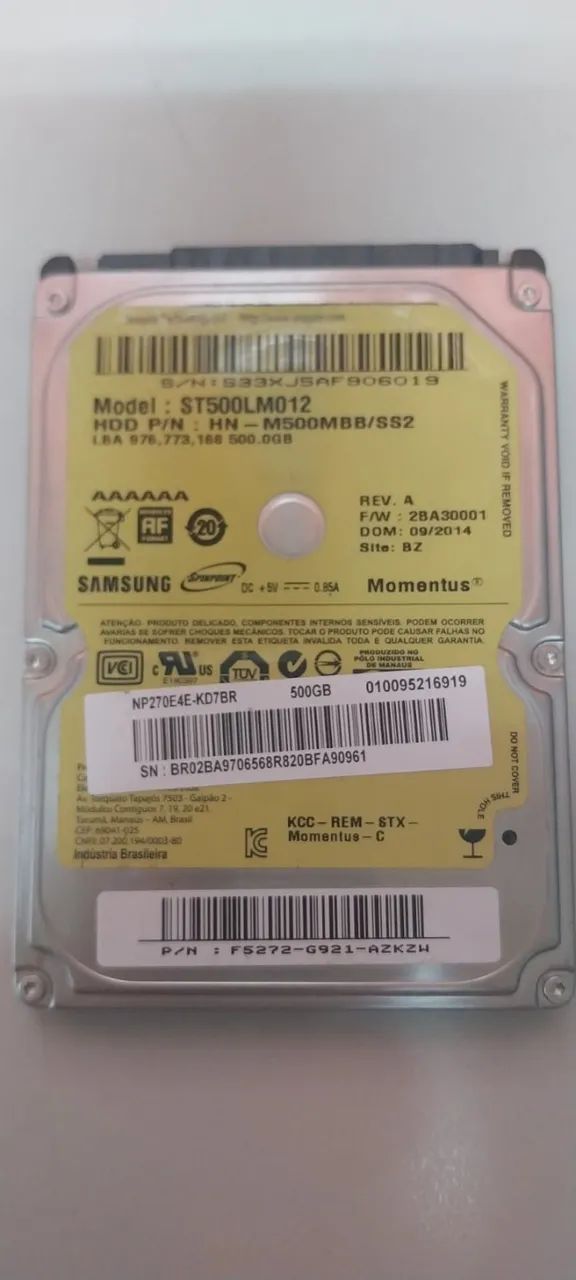 HD SATA 500GB SAMSUNG
