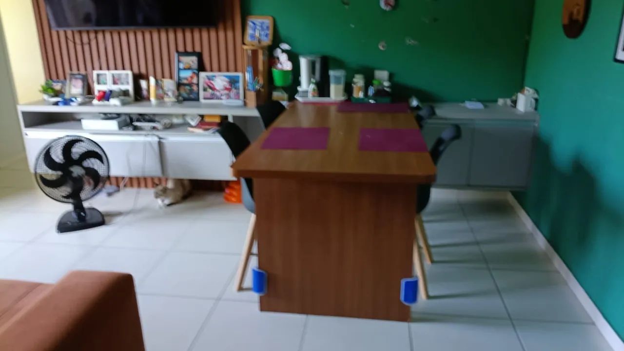 Jogo mesa jantar + 4 cadeiras modulado(fixo) - Foto 2