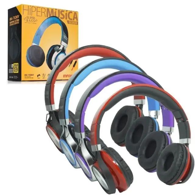 Headfone Com Microfone Para Pc e Smartphone Com fio Infokit - Foto 4