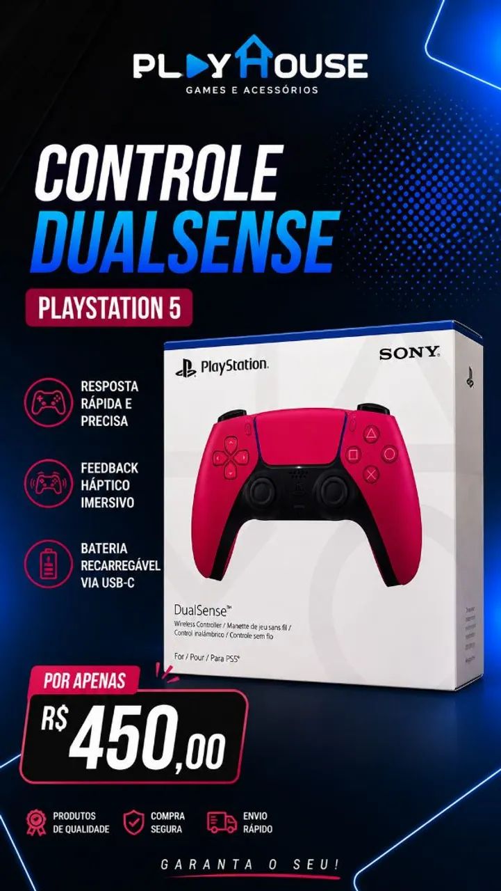 Controle PS5 Dualsense Sony original 