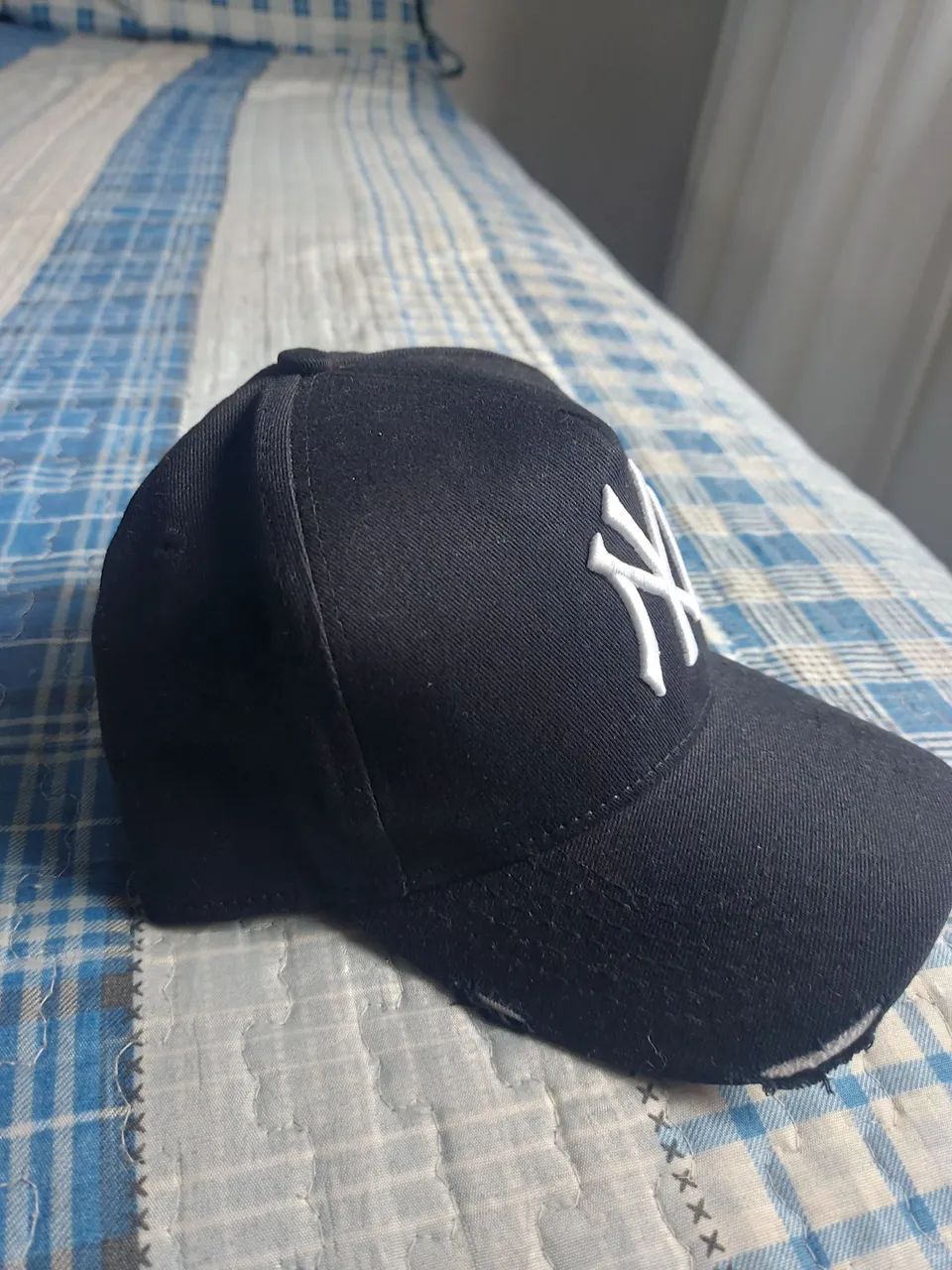 Boné NY Yankees Preto - Estilo "Destroyed" - Foto 2