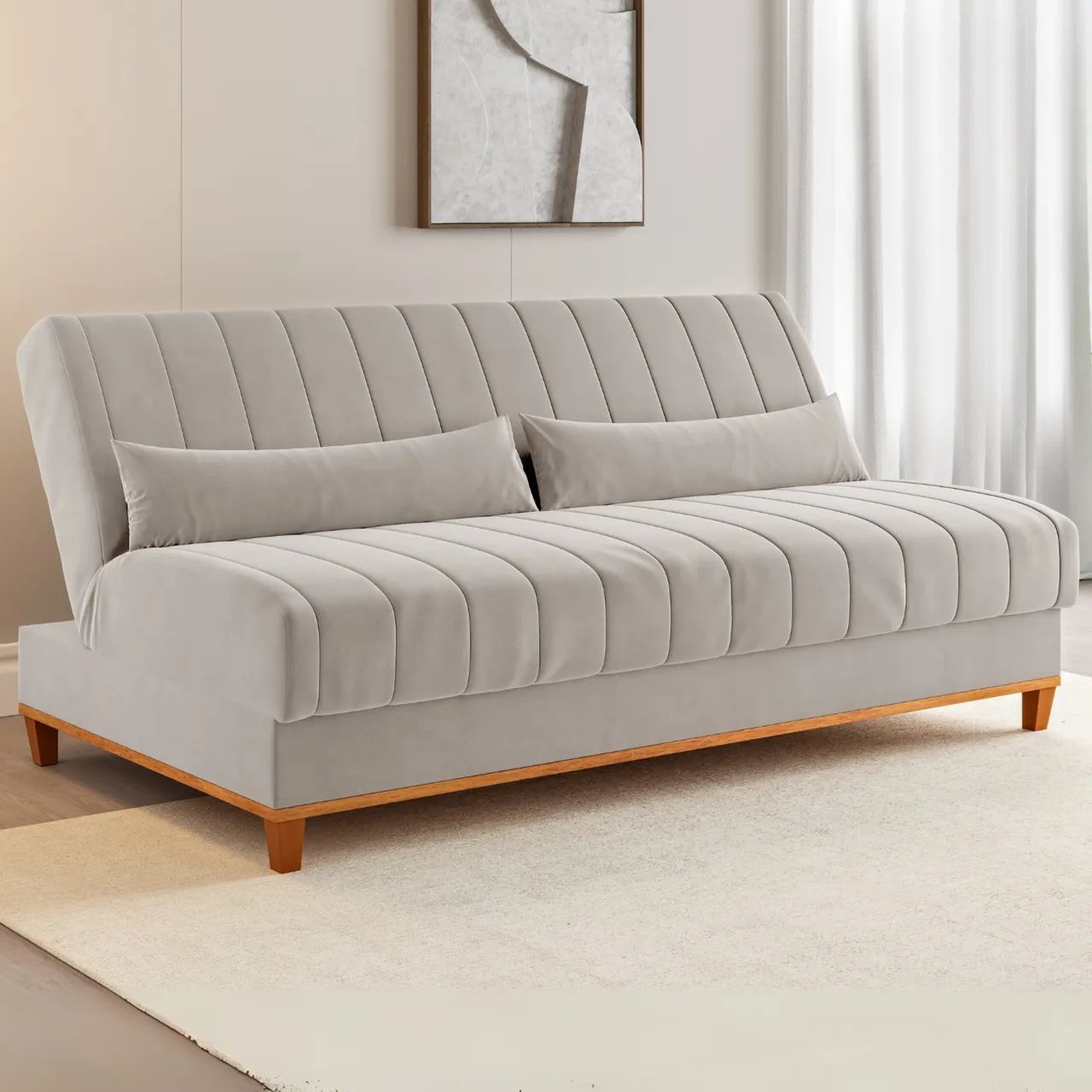 Sofá Cama Athenas 1,80 m Veludo Entrega Rápida