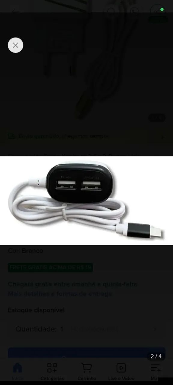 KIT 10 CARREGADOR DE CELULAR SMART - Foto 4