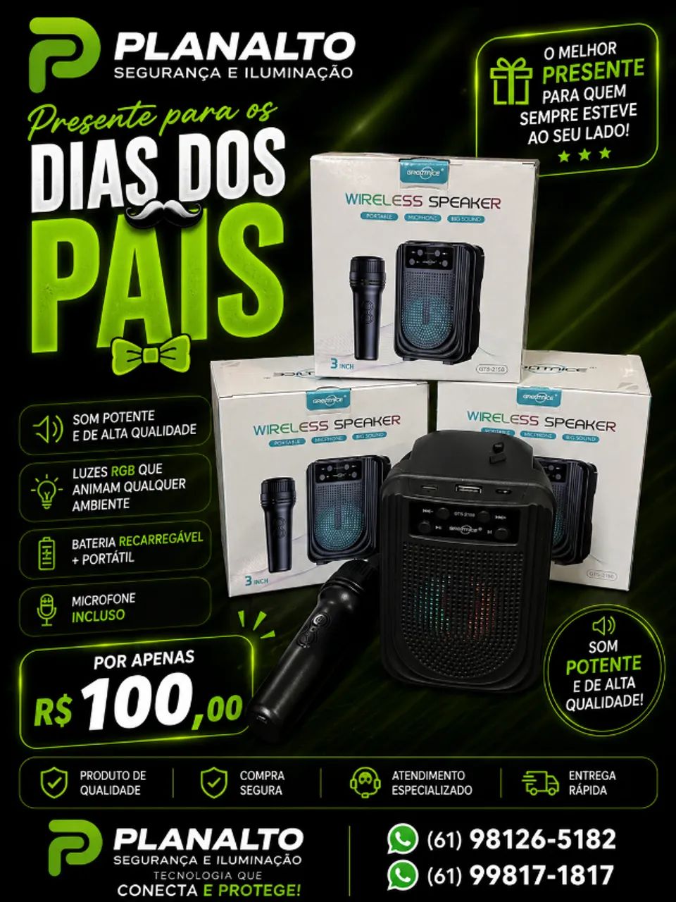 CAIXA DE SOM COM MICROFONE