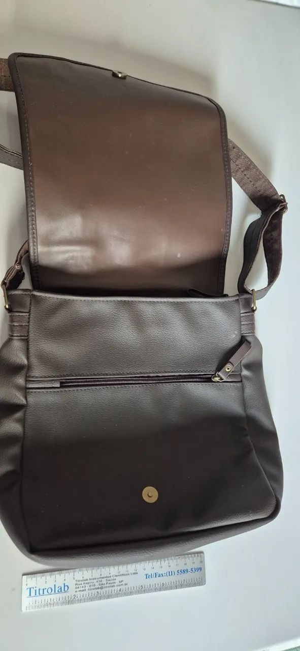 Bolsa de couro masculina  - Foto 5