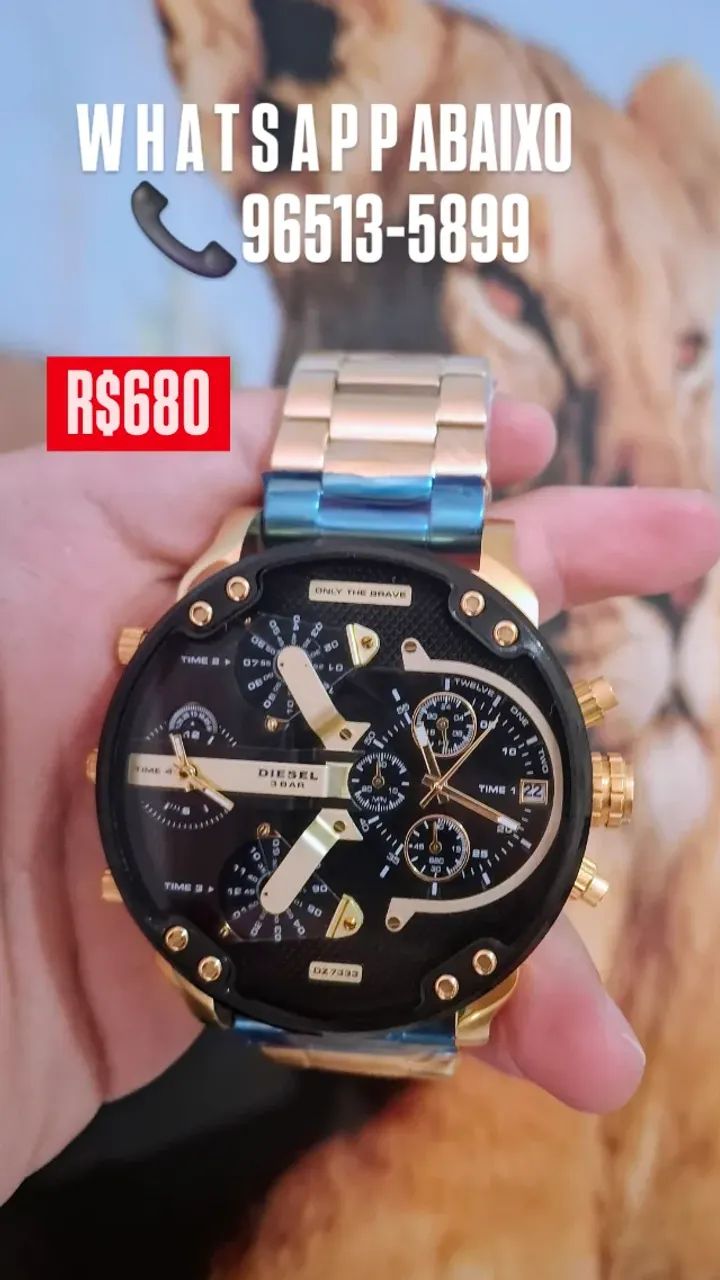 Relógio DIESEL 3 BAR MULTIFUNCIONAL Referência DZ - 7333 