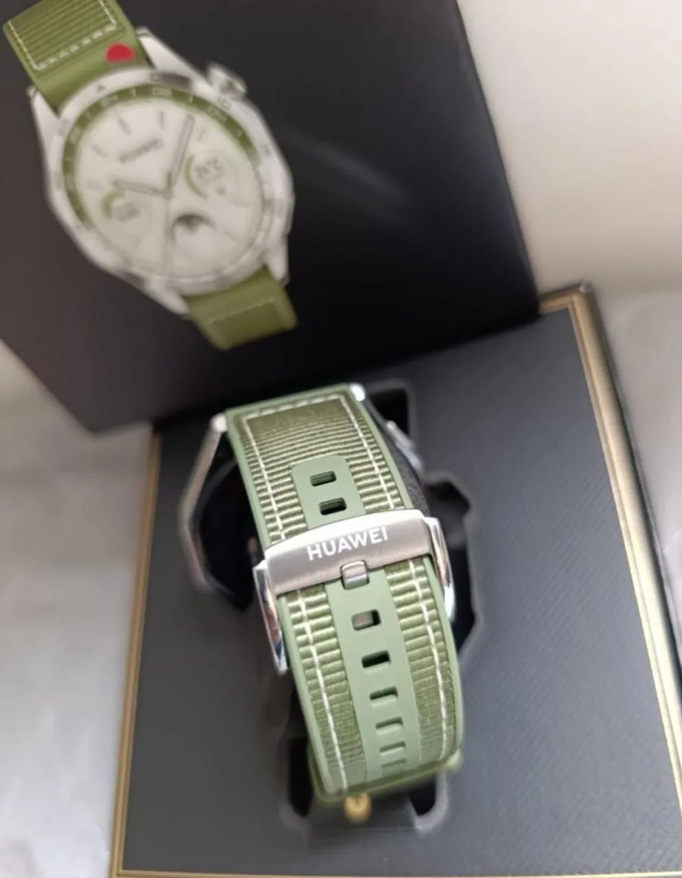 Huawei Watch GT 4 46mm verde militar com nota - Celulares e