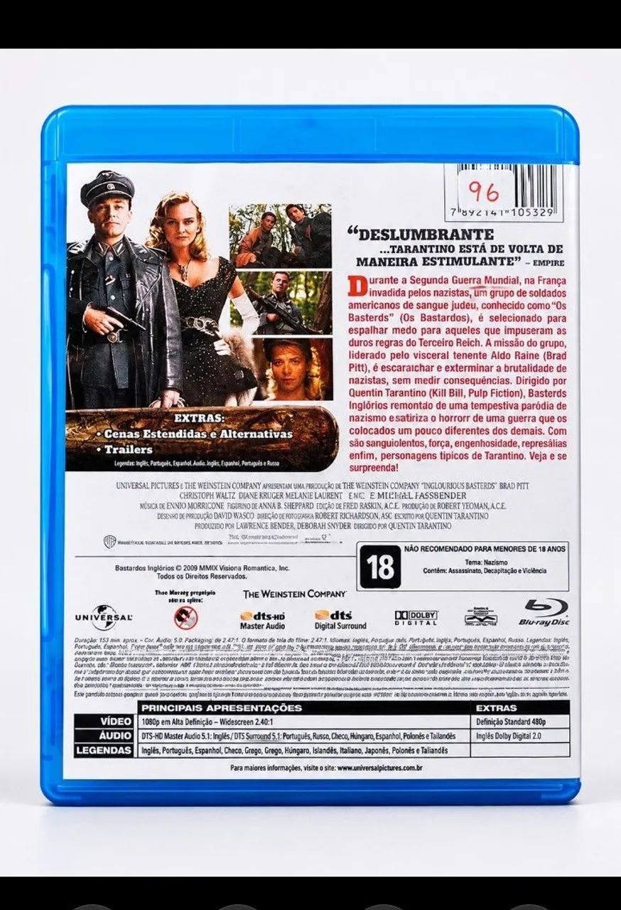 Filme Bastardos Inglorios em Blu-Ray  - Foto 2