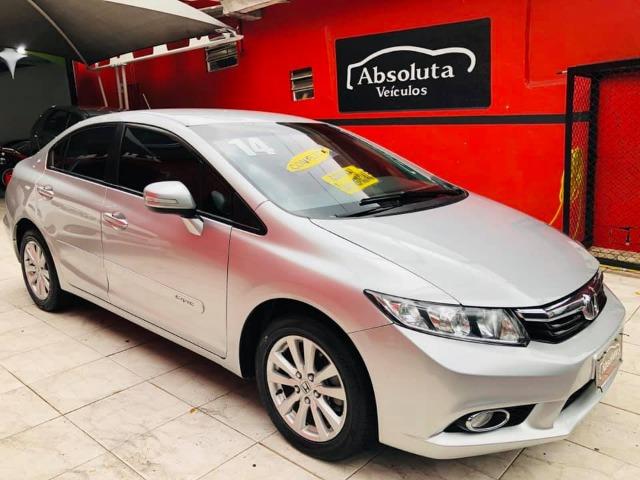 Honda Civic 2014 lxr automático + kit multimídia, carro impecável !!! - Foto 4