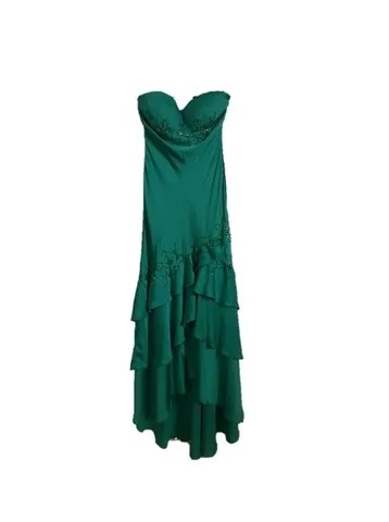 Vestido longo tomara que caia bordado