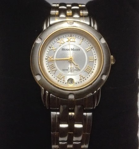 Lindo Relógio 23K Gold Pl  Hugo Maxx Pzfm 692 Eurodesign Autenthic. Unissex