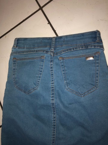 Saia jeans longa com detalhes lateral NOVA - Foto 5