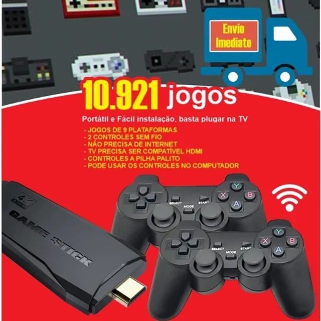 Vídeo Game Stick Retro Controle Sem Fio HDMI