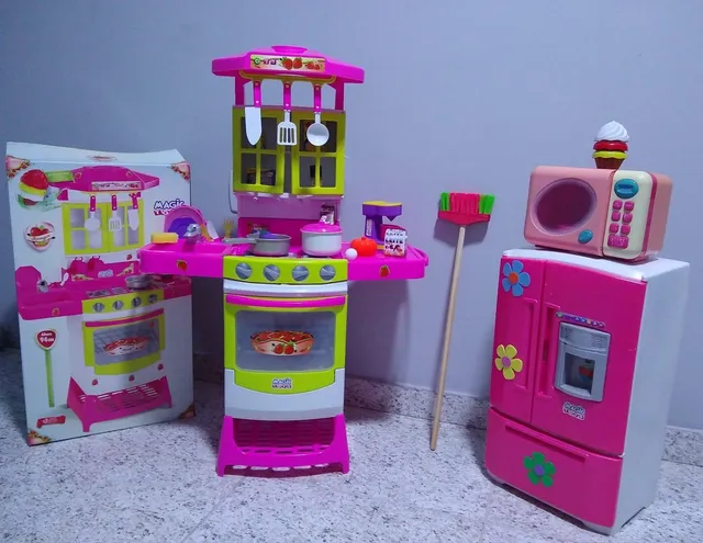 Jogo Cozinha Infantil Comida Comidinha Talheres Brinquedo