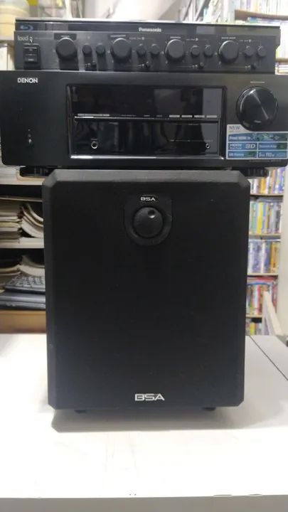 Blu-ray 3D Amplificador Loud 8 Canais + New AVR-1513 Feont HDMI 3D + Caixa de Som BSA W8