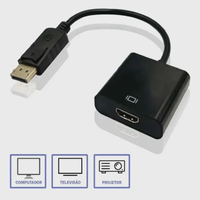 Cabo Adaptador DisplayPort para Hdmi Notebook Pc Computador  - Foto 2