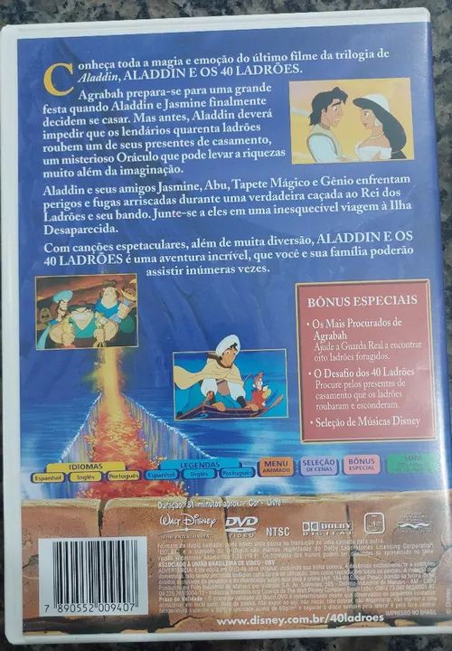 Aladdin e os 40 Ladrões - DVD - Foto 2