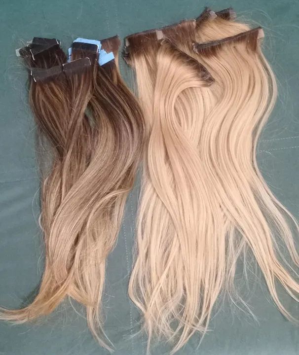 Mega hair de fita , método Mermaid, Cabelo humano e Russo 