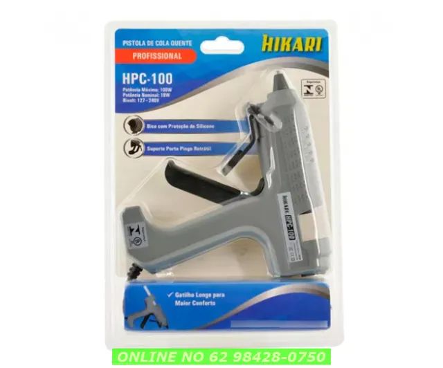Pistola Cola Quente Profissional 100w Hikari Hpc-100 Bivolt - Foto 2