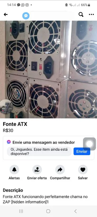 Fonte atx 200w desktop