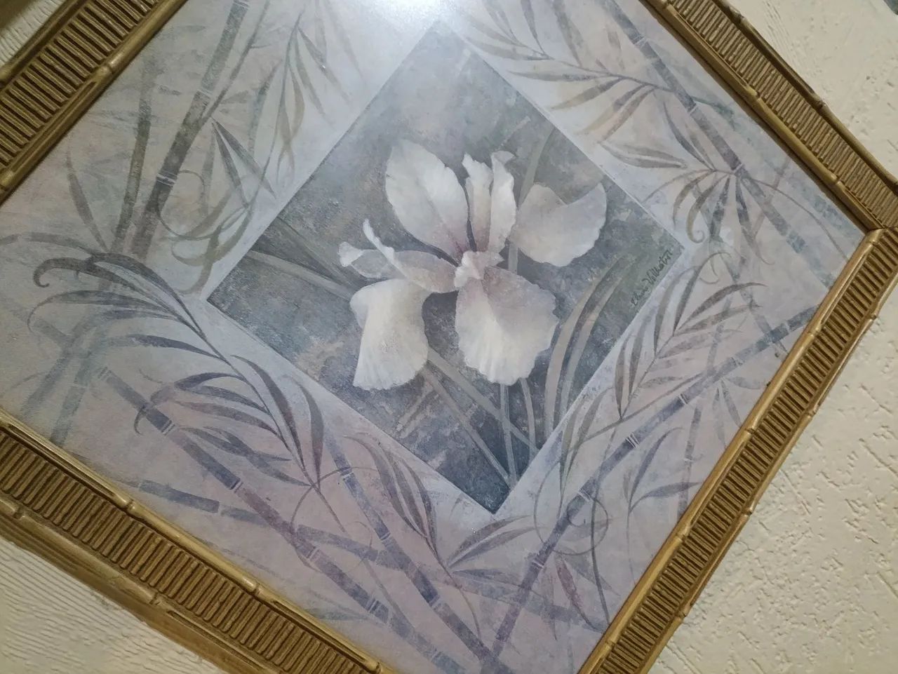 Quadro decoratico antigo flor - Foto 3