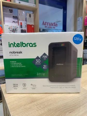 Nobreak ATTIV 700A + 120v Intelbras - Novo Lacrado - Loja Fisica 