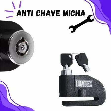 Cadeado Moto Bloqueio De Disco Bicicleta Antifurto Segurança - Foto 5