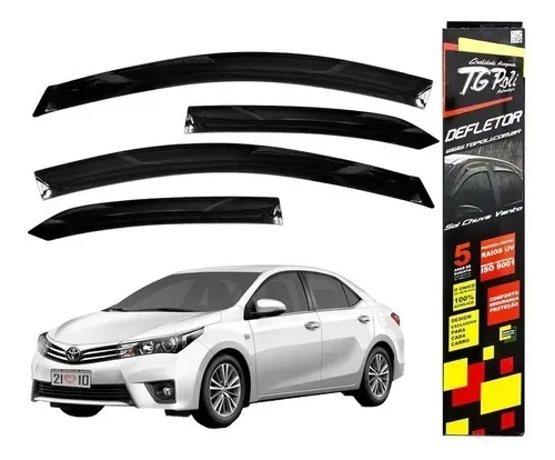 Calha Chuva Corolla 2015 A 2019 4 Portas Inteirica Slim