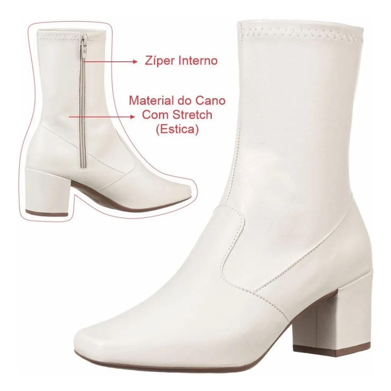 Bota Branca Feminina   - Foto 2