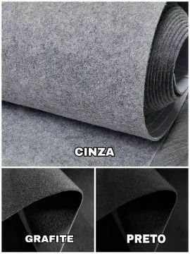 Rolo carpete cor grafite  com 100M2 - Foto 6