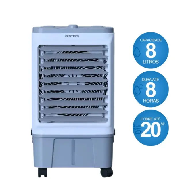 Lacrado Climatizador e Umidificador Ar 3 Vel. 8L 130W 220V - Ventisol