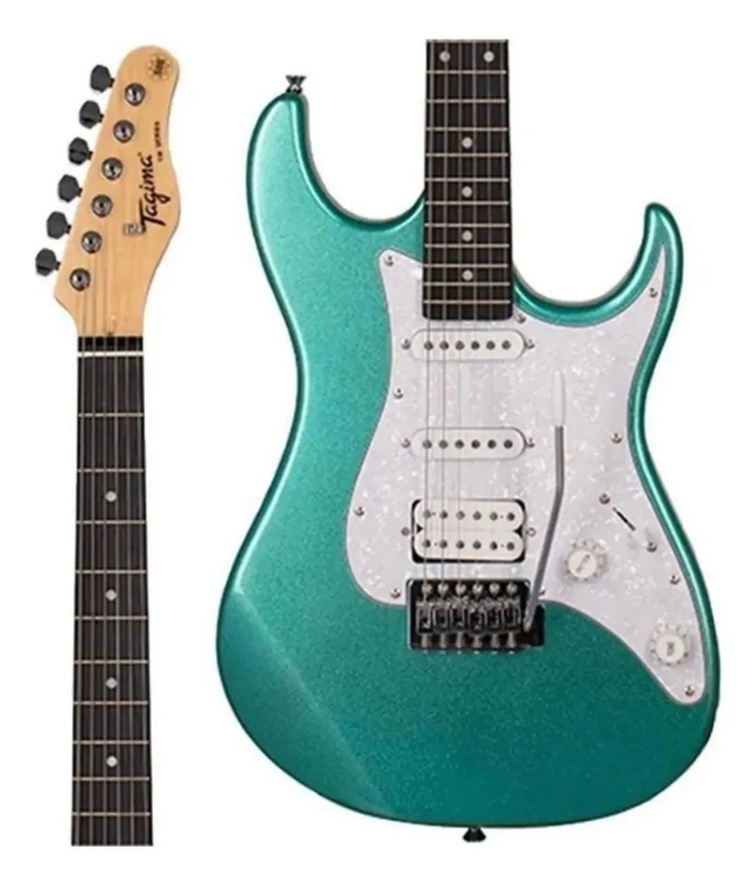 Guitarra Tagima com afinador, capa, alça de ombro e suporte de chão. - Foto 3