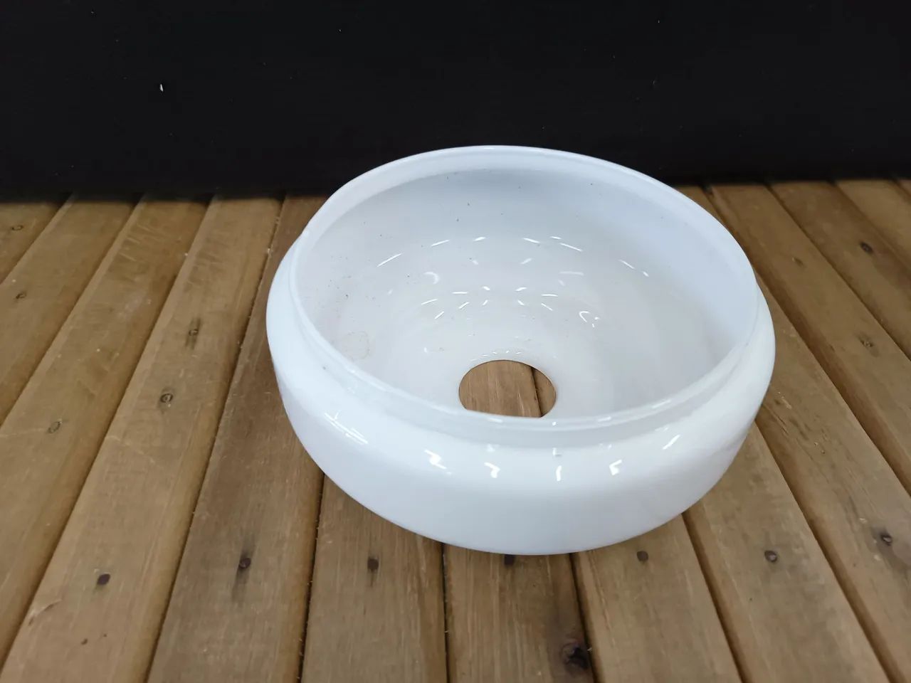 Cúpula de vidro branca para lustre
