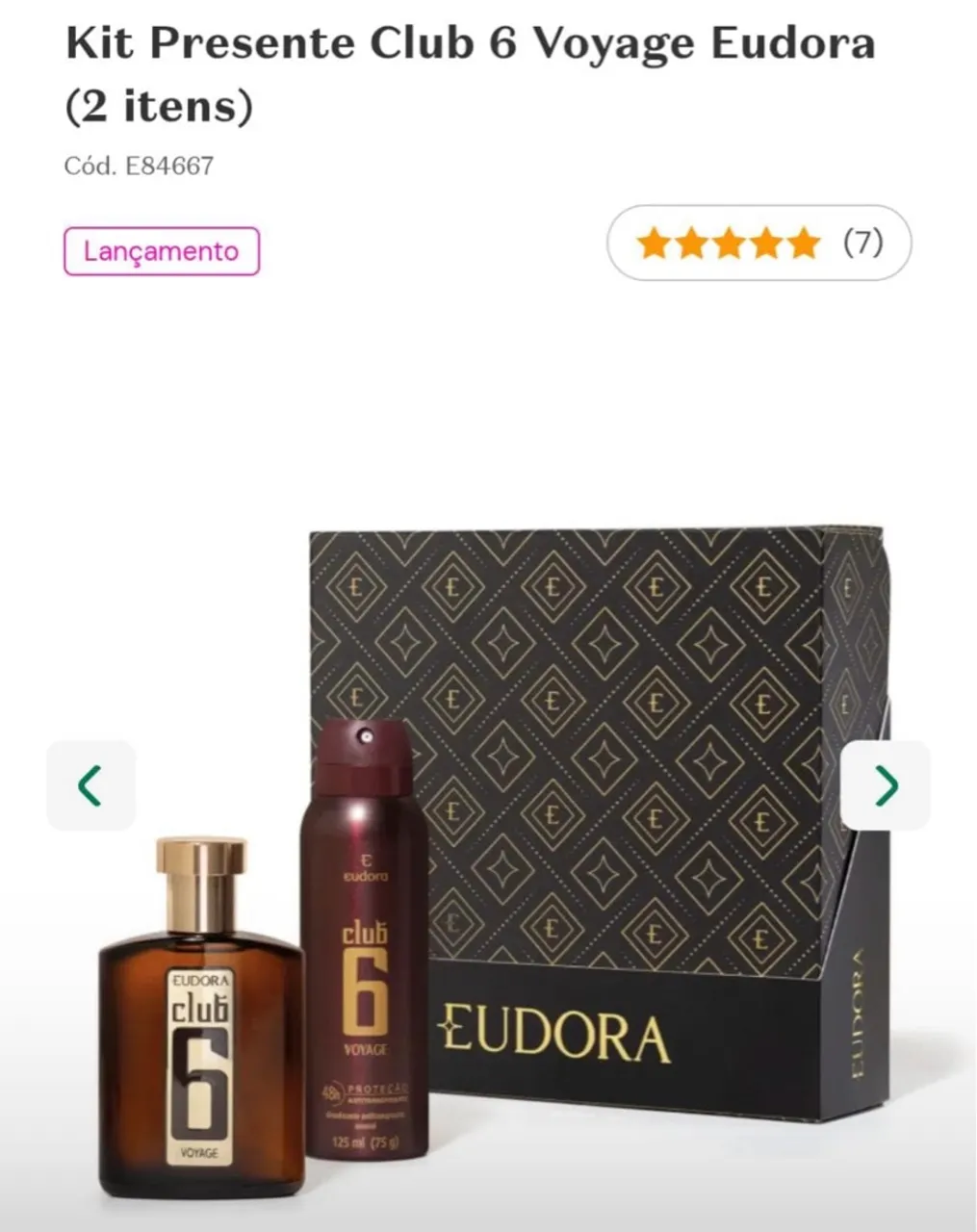 Kit Presente Club 6 Voyage Eudora (2 itens)