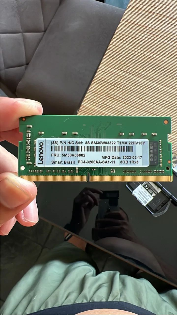 Memória DDR4 - 8Gb - Notebook - 3200 MHz