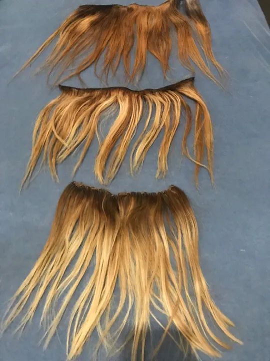 Aplique de cabelo humano loiro claro