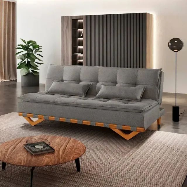 Sofá Cama Capri Cinza (ENTREGAMOS NO MESMO DIA)