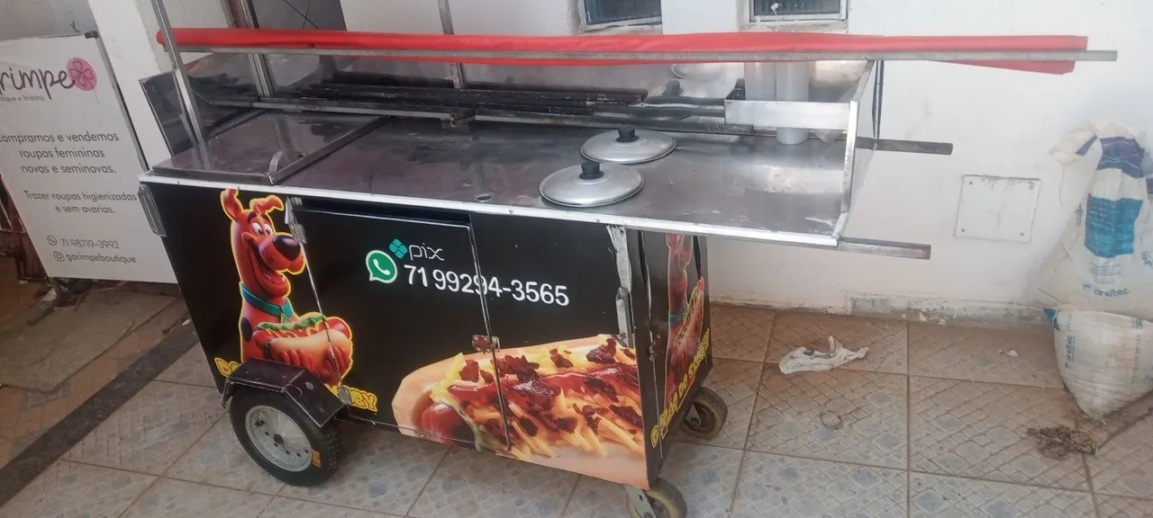 Carrinho de Hot Dog Personalizado Scooby Doo - Food Truck